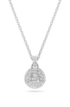 Swarovski Meteora Pendant Small Rhodium Shiny Crystal In Silver