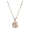 Swarovski Meteora Pendant Small Rose Gold Shiny Crystal In White
