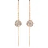 Swarovski White, Rhodium Plated Or Rose-gold Tone Meteora Drop Earrings In Rose Gold