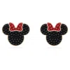 Swarovski Mickey & Minnie Stud Earrings In Black