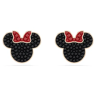 Swarovski Mickey & Minnie Stud Earrings In Black