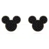 Swarovski Mickey & Minnie Stud Earrings In Black