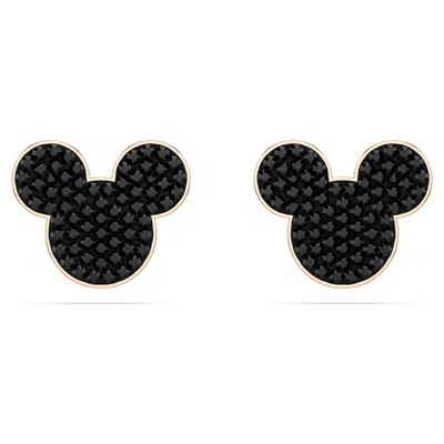 Swarovski Mickey & Minnie Stud Earrings In Black