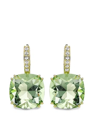 Swarovski Milenia Cushion-cut Drop Earrings In Transparent