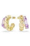 Swarovski Millenia Hoop Earrings In Purple