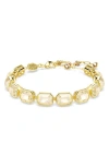 Swarovski Swaroski Millenia Gold-tone Plated Tennis Bracelet In Multi