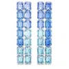 Swarovski Rhodium Plated Millenia Octagon Long Clip Earrings In Blau