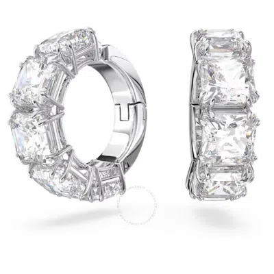 Swarovski Millenia Clip Earrings Pair Rhodium Shiny White