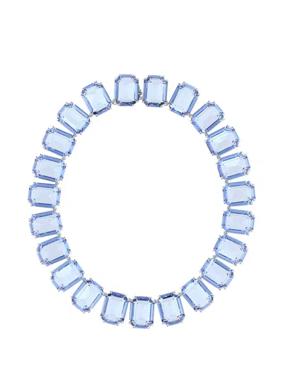 Swarovski Metal Millenia Collar Prong Set Gemstones In Blue