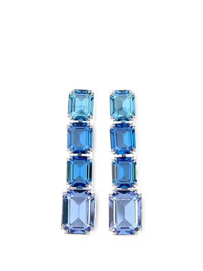 Swarovski Millenia Crystal-embellished Drop Earrings In Blue