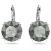 Swarovski Millenia Rhodium-plated Round-cut Crystal Earrings In Black