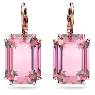 Swarovski Millenia Drop Earrings In Pink