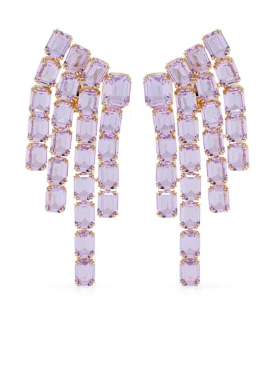 Swarovski Millenia Earrings In Purple