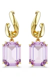 Swarovski Millenia Drop-ohrhänger In Purple