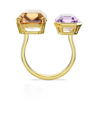 Swarovski Millenia Emerald-cut Gemstone Ring In Gold