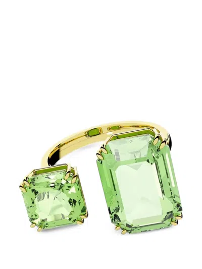 Swarovski Millenia Emerald-cut Crystal Ring In Green