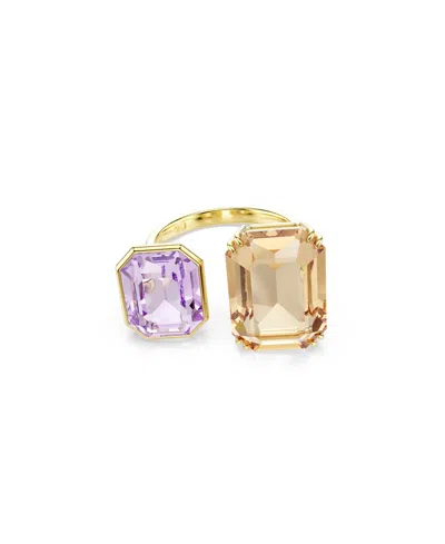 Swarovski Millenia Gold-tone Plated Open Ring In Multi