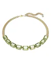 Swarovski Millenia Octagon Crystal Frontal Necklace In Green