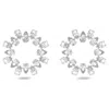 Swarovski Matrix Cubic Zirconia Frontal Hoop Earrings In White