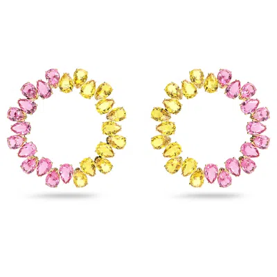 Swarovski Millenia Hoop Earrings In Pink