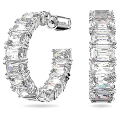 Swarovski Millenia Hoop Earrings In White