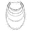 Swarovski Millenia Mixed Cuts Layered Necklace In White
