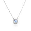 Swarovski Millenia Octagon Step Cut Fancy Light Blue Necklace In Blue