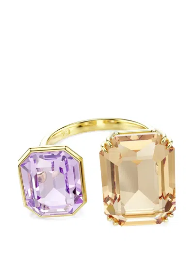 Swarovski Millenia Octagonal Ring In Gold