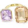 Swarovski Millenia Octagon Cut Open Ring In Gold
