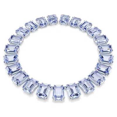 Swarovski Millenia Oversized Crystals Necklace In Blue