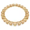 Swarovski Millenia Oversized Octagon Cut Tennis Necklace In Gold