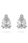 Swarovski Millenia Pear Crystal Stud Earrings In Metallic