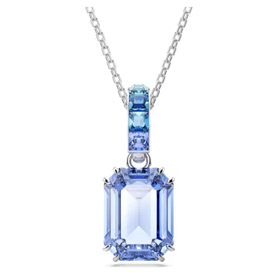Swarovski Millenia Pendant Long Pendant Rhodium Shiny Blue