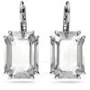 Swarovski Millenia Pierced Earrings Rhodium Shiny Crystal Ignite In Grey