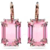 Swarovski Millenia Pink Rose Gold-tone Plated Octagon Cut Earrings