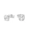 Swarovski Millenia Rhodium Plated Cufflinks In Silver