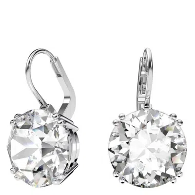 Swarovski Millenia Rhodium Plated Drop Earrings In Silver