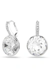 Swarovski Millenia Rhodium Plated Drop Earrings In Metallic