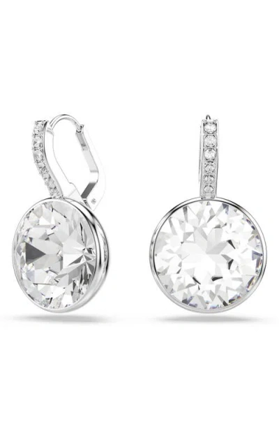 Swarovski Millenia Round Crystal Drop Earrings In Silver