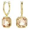 Swarovski Millenia Square Cut Gold-tone Plated Earrings In Gold