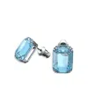 Swarovski Ladies Millenia Octagon Cut Stud Earrings In Blue