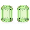 Swarovski Gold-tone Millenia Green Stone Stud Earrings In Green
