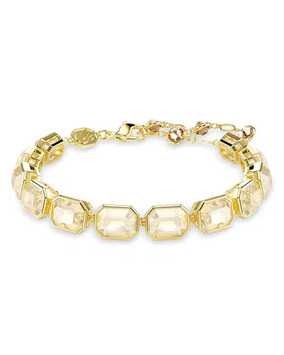 Swarovski Millenia Tennis Bracelet In Gold