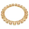 Swarovski Millenia Oversized Octagon Cut Tennis Necklace In Gold