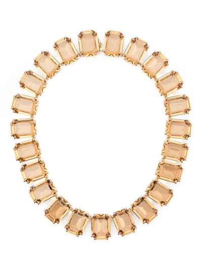 Swarovski Millenia Tennis Necklace In Gold