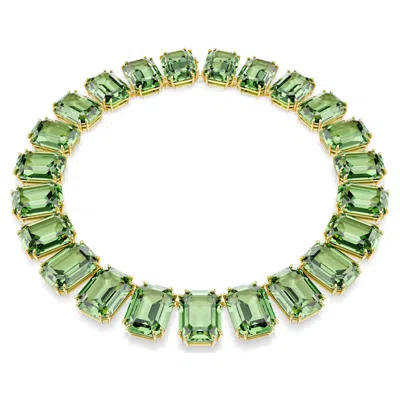 Swarovski Millenia Tennis Necklace In Green