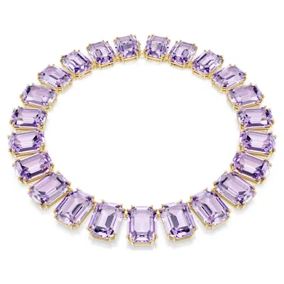Swarovski Millenia Tennis Necklace In Purple