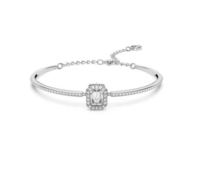 Swarovski Millenia White Rhodium Plated Octagon Cut Pave Bangle