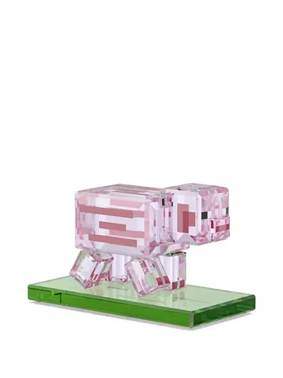 Swarovski Minecraft Pig Ornament In Pink