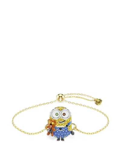 Swarovski Minions Bob Crystal-embellished Bracelet In Gold